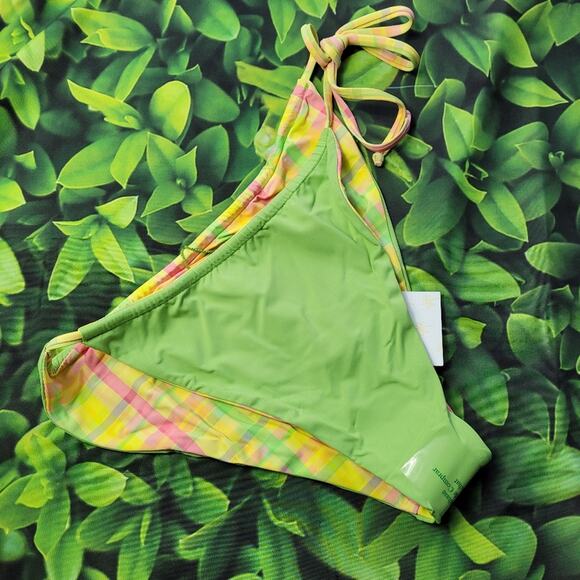 NWT Dippin' Daisy's Reversible Infinite Plaid String Bikini Bottom size Large - Picture 4 of 15